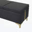 Repose-pieds élégant avec rangement, banc de rangement avec pieds en métal pour chambre à coucher et salon