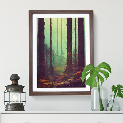 Autumnal Forest Woodland 1 Piece Single Picture Frame Wall Art