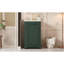 Ensemble de meuble-lavabo sur pied 20 po avec lavabo en céramique, meuble-lavabo simple autoportant avec porte à fermeture douce, tablette réglable, style moderne, vert.-1060180339