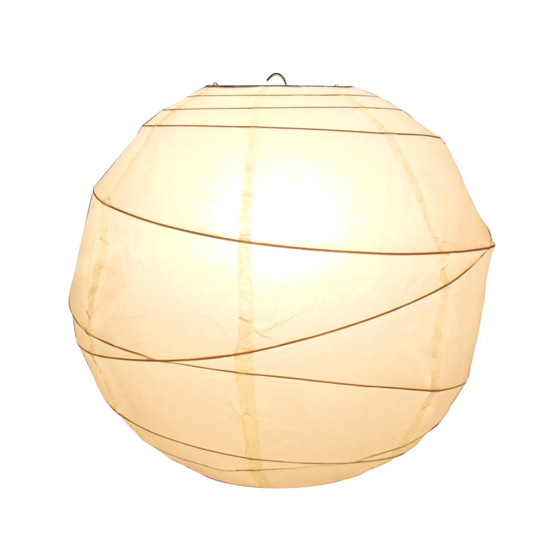 35cm H Paper Round Pendant Shade ( Clip On ), Ivory