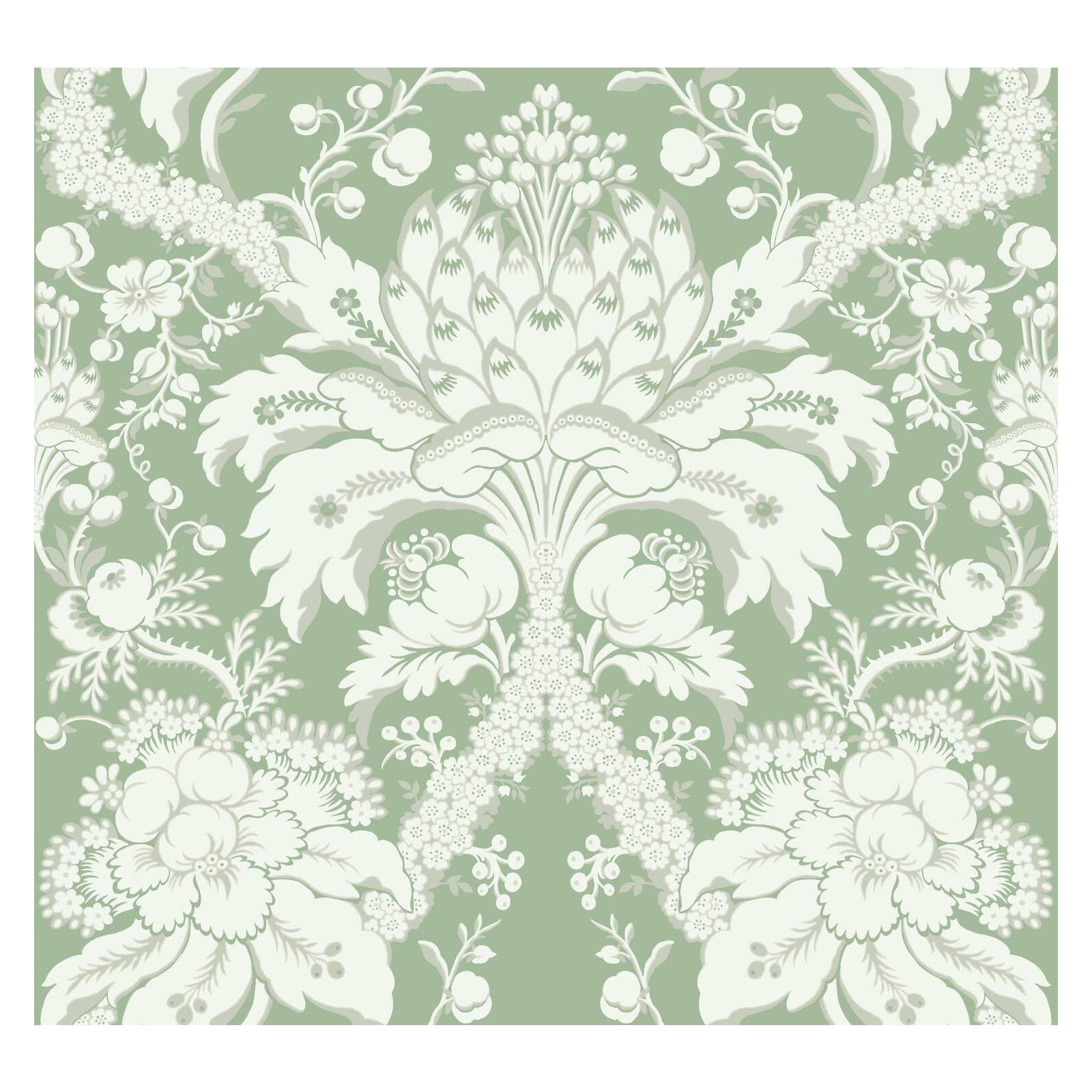 27' L x 27" W Wallpaper Roll, Green