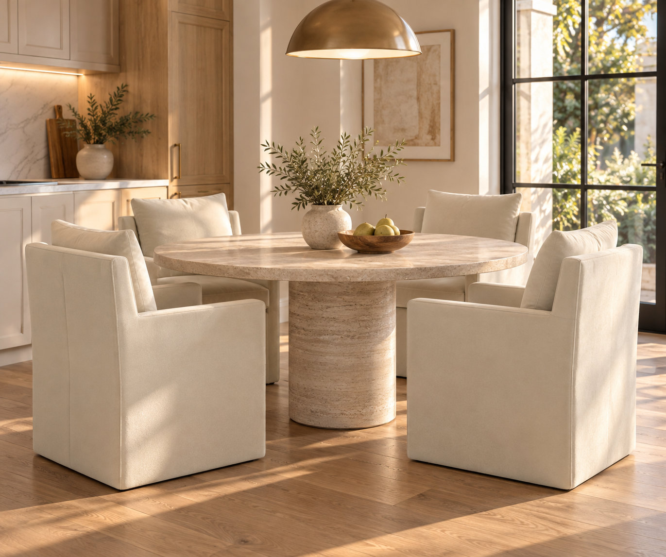Alayaa Dining Armchair, Velvet Vesper Nature