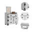 Commode 5 tiroirs Edgemont - blanc