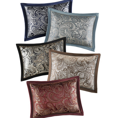 12 Piece Comforter King - Blue/Brown With Cotton Sheets And Fashionable Paisley Pattern Size Bed Elegant Design