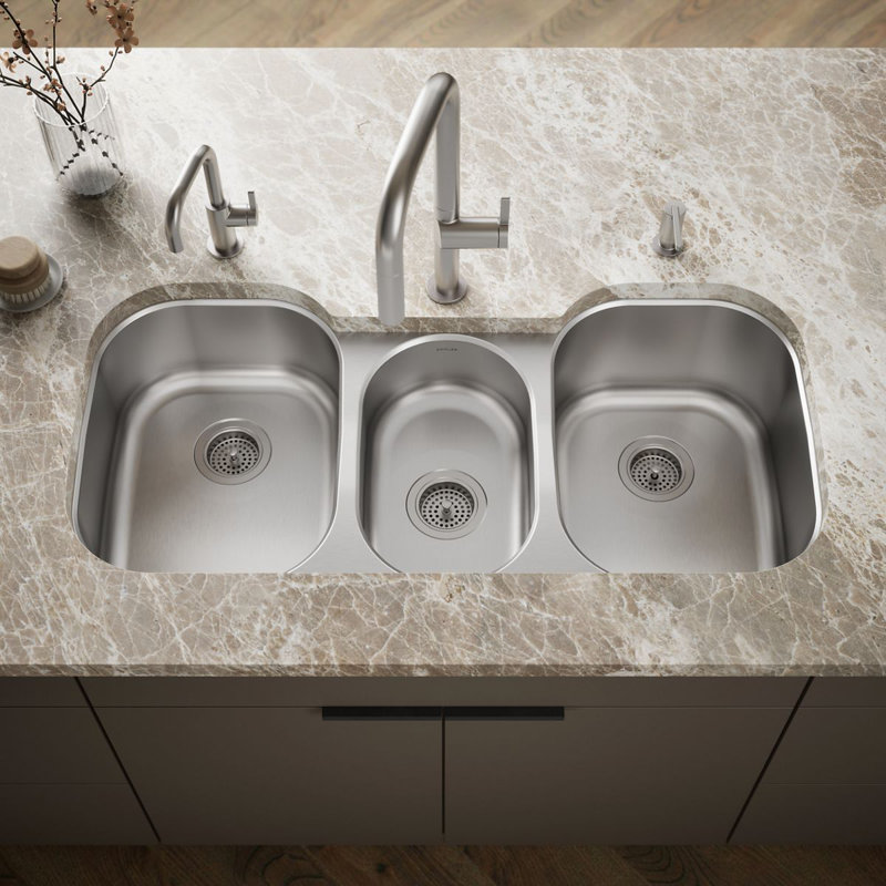 Undertone 41-5/8" L x 20-1/8" W Drop-In Kitchen Sink