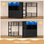 Lits simples superposés avec lumières à DEL et rangement, 6 tiroirs, lit superposé simple au-dessus de simple, lit bas en métal avec échelle de sécurité et garde-corps, peu encombrant-1298508477