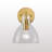 Martins Single Light Glass Dimmable Armed Sconce-1709448454