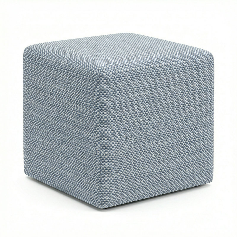 Berlin Gardens Lilly Hive 20" Square Pouf, Sky Blue