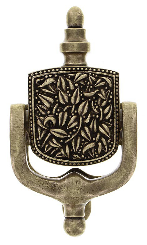 San Michele Door Knocker, Antique Brass