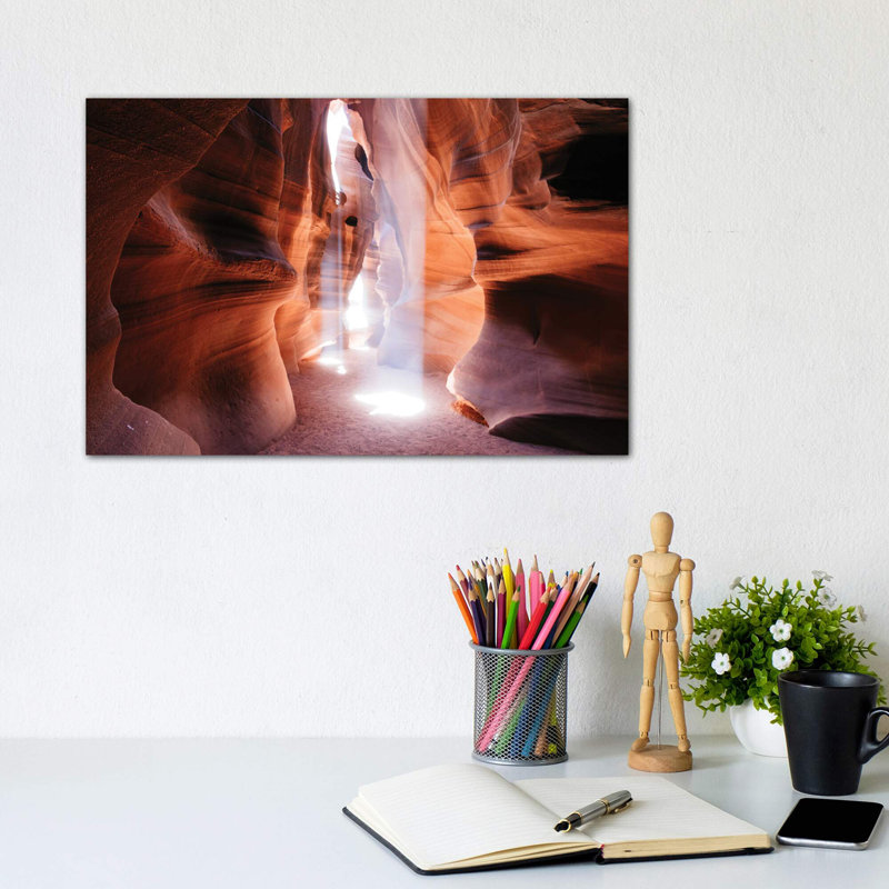 Beams Of Light (Dance Of Light), The Crack, Antelope Canyon, Navajo Nation, Arizona, USA by Matteo Colombo - Wrapped Canvas Print
