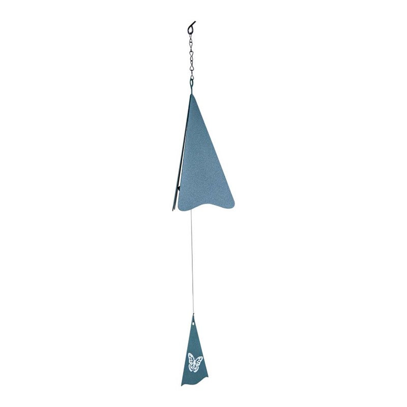  Blue Butterfly Triangle Wind Bell 24"