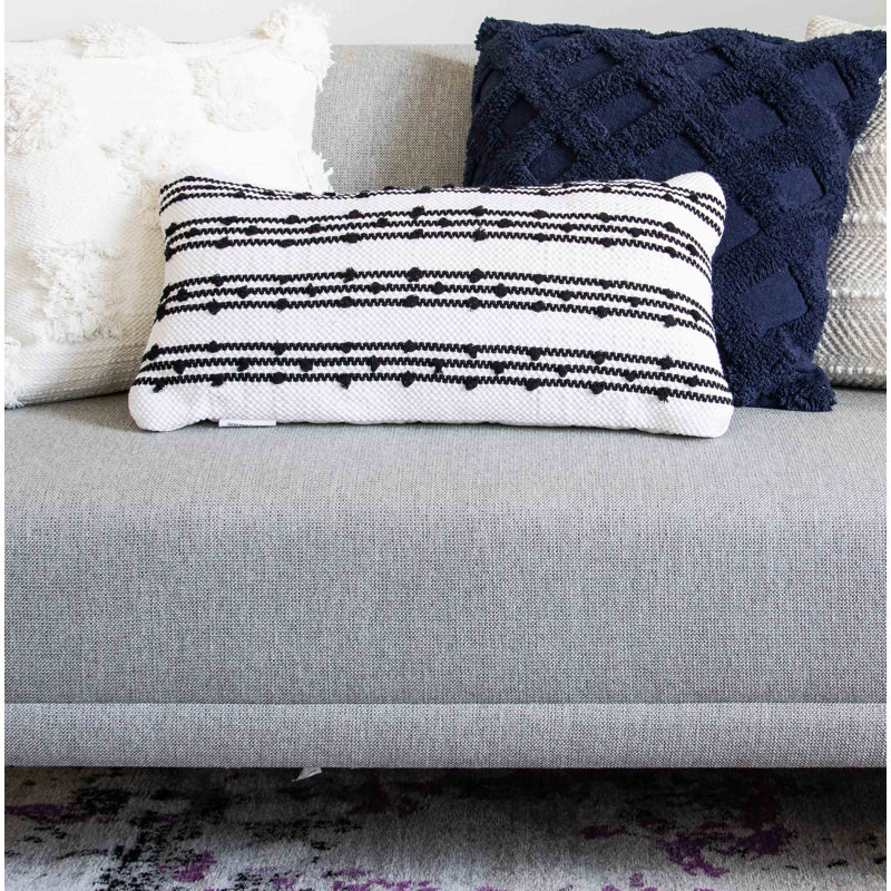 Cotton Striped 24'' Throw Pillow