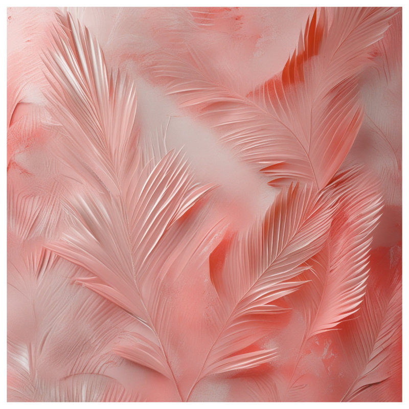 Rideaux de fenêtre à feuilles de palmier roses, voilages et rideaux occultant - 1 panneau, 50" x 92" - 1 Panel, Transparent