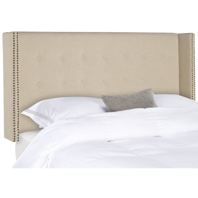 Burch Upholstered Headboard, Queen, Velvet White