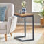 Table basse Antique Firwood avec base en fer noir et bleu - gigogne peu encombrante pour le salon-758013724