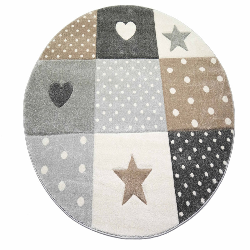 Raylan Polka Dots Area Rug, Round 160cm