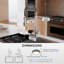 Robinet de cuisine à douchette extractible avec joint de cuvette, robinet monocommande en acier inoxydable avec plaque de montage-133709727