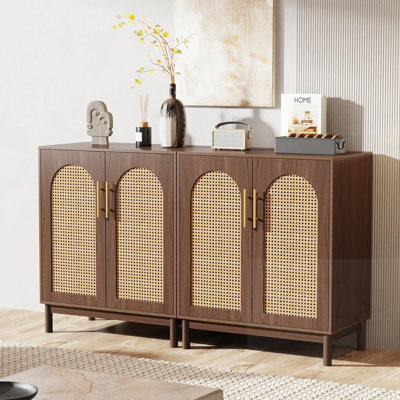 Wooden Sideboard Cabinet (Set of 2)