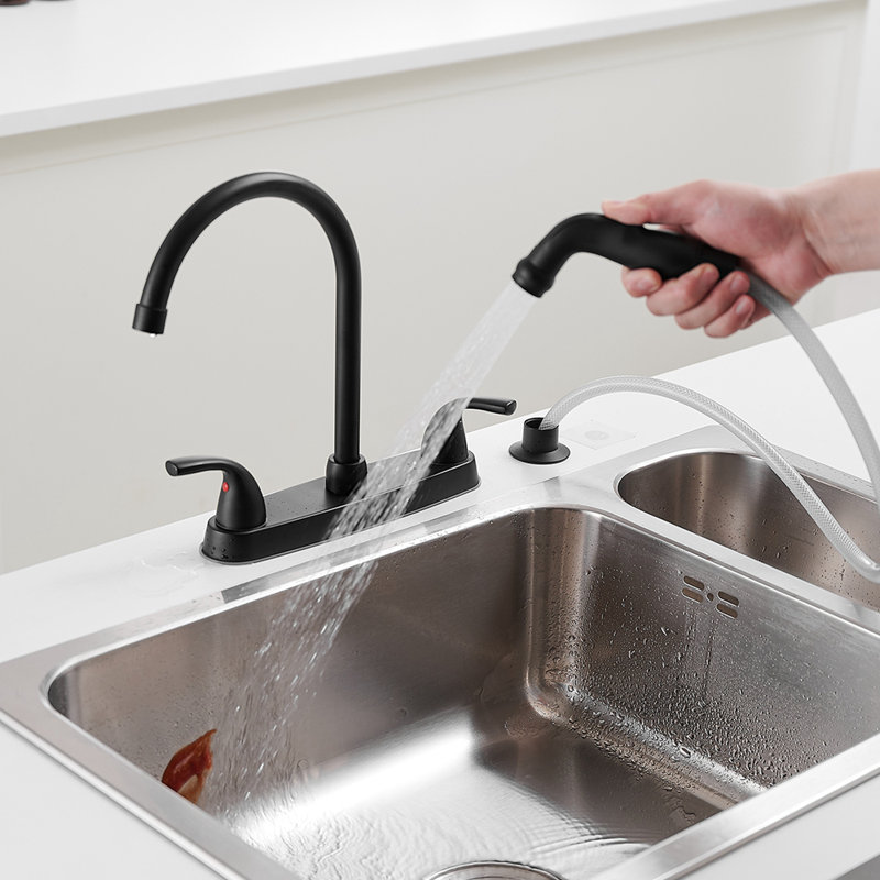 Robinet de cuisine VIBRANTBATH, Noir mat