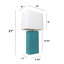 Lampe de table en cuir 21 po avec abat-jour rectangulaire en lin blanc-81096625-105848919-105865462