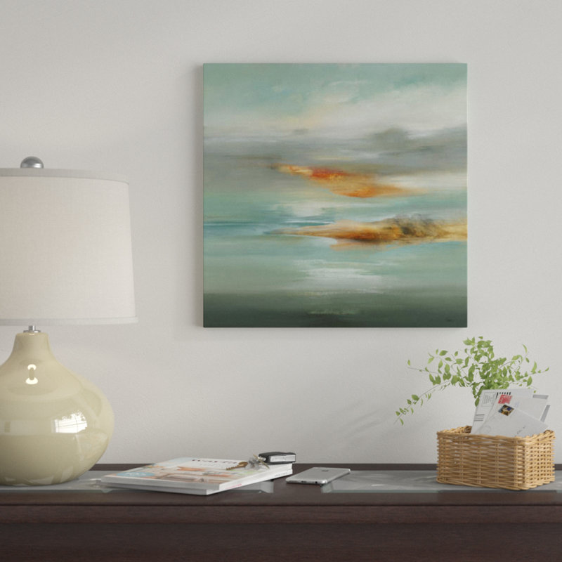 « into the distance ii » par lisa stries, impression sur toile, H 18 po x l 18 po x P 1,5 po, Toile avec cadre noir