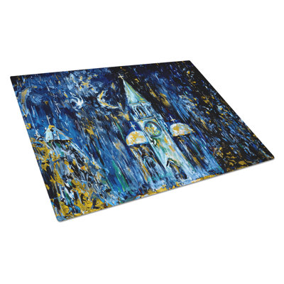 Raining Stars Glass Cutting Board