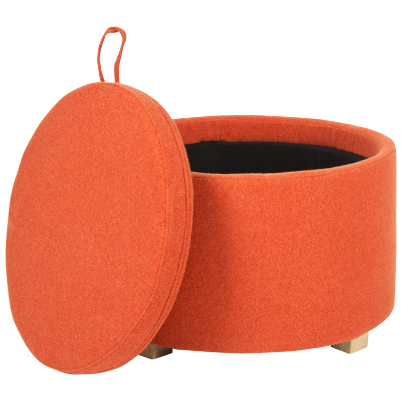 Repose-pieds avec rangement Petties, Orange brûlé