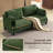  83.86"W Linen Blend Piped T-Cushions 2-Seat Loveseat Sofa-157209015