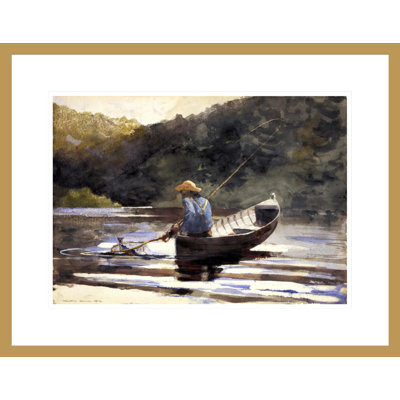 «Boy Fishing» par Winslow Homer, impression giclée sur cadre