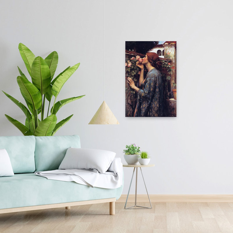 «The Soul Of The Rose», reproduction d'art classique de paysage d'orchidée violette, H 24 po x l 16 po