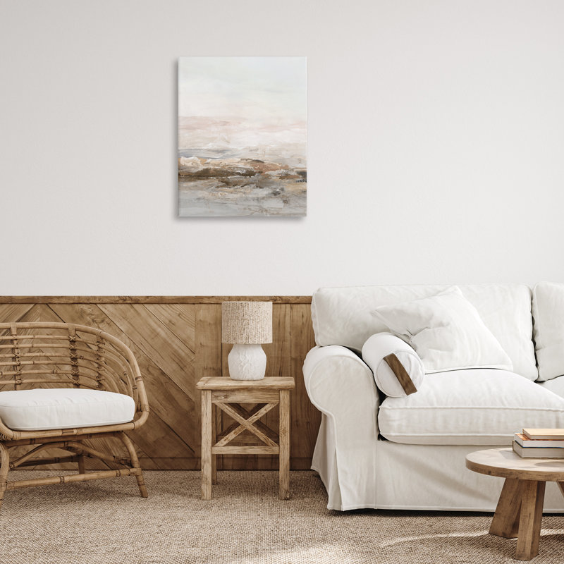 Horizon en sourdine sur toile neutre, design par Hazel J., H 30 po x l 24 po