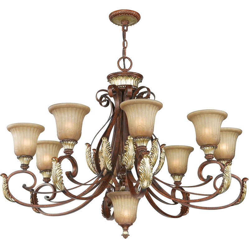 Alvontae 9 - Light Steel Chandelier