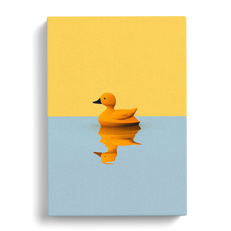 Duck Minimalism No.2 - Wrapped Canvas Print, 76cm H x 50cm W x 3cm D