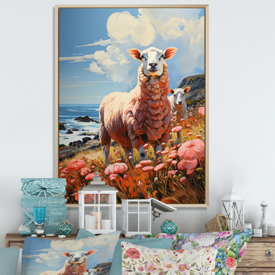 «Philip Coastston Pink Lamb» sur toile