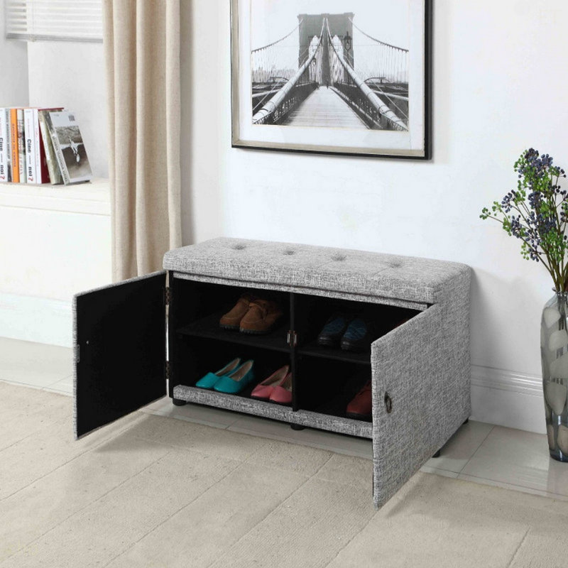 Repose-pieds avec rangement 18 po, gris tourterelle, Gris