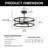 4 - Light  Drum Semi Flush Ceiling Light