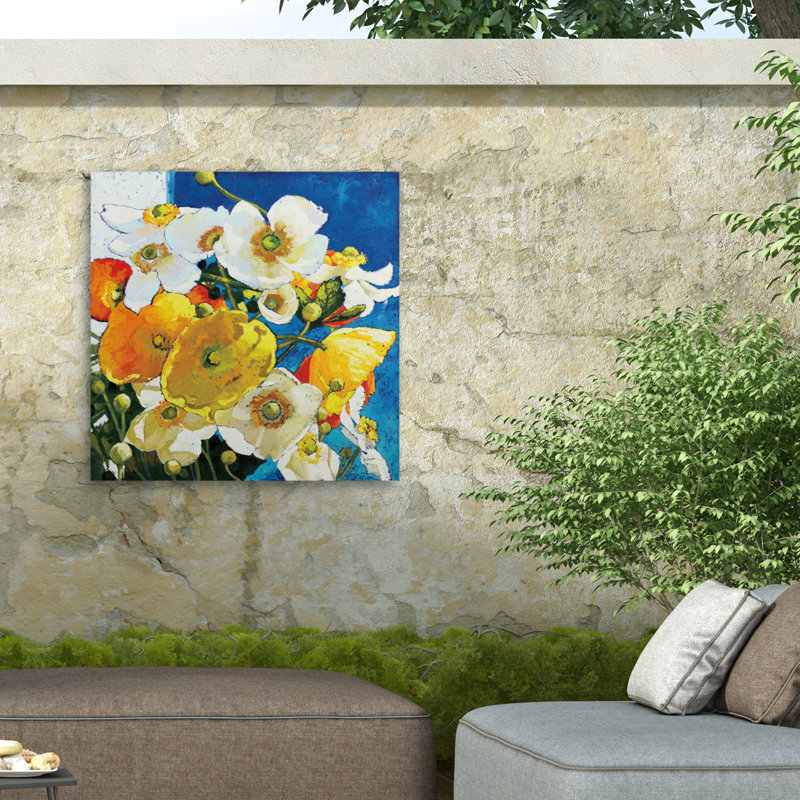 Shirley Novak Chasing Colour For The Happy Of It Outdoor  Canvas, H 14 po x l 14 po