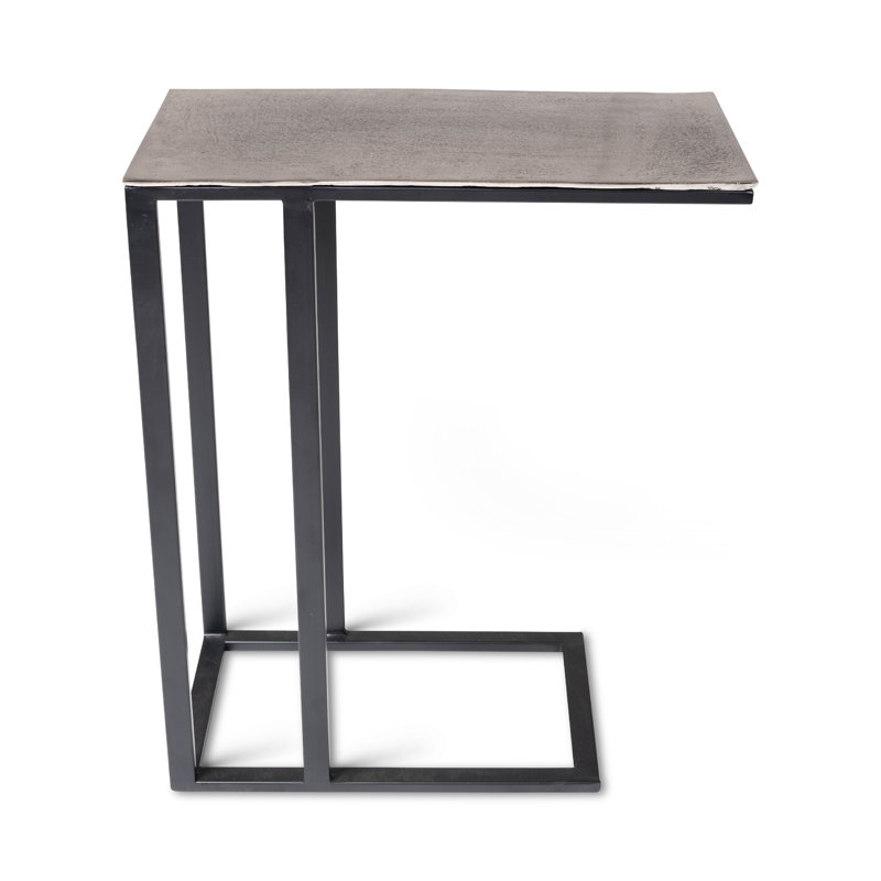 Tanu End Table, 23" H x 19" W x 11" D, Vintage Silver