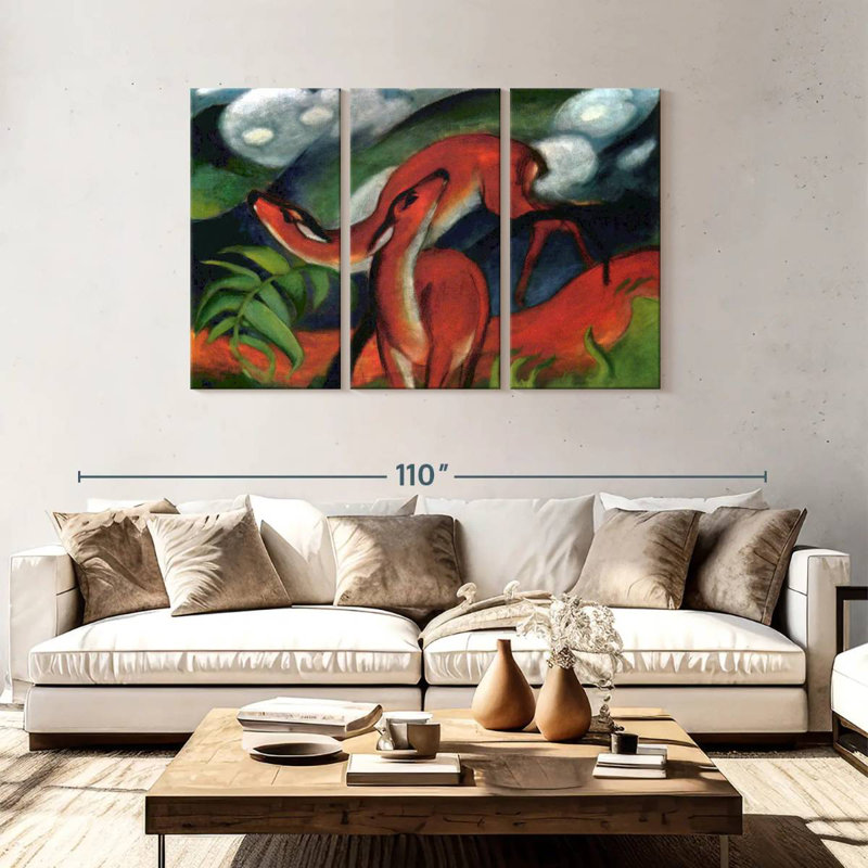 Brampt Red Deer II 1912, 48" H x 74" W