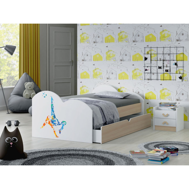 Wlikerson European Toddler (80 X 160cm) Cabin Bed Themed Beds with Storage Included, Oak