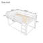 Lit superposé bas simple au-dessus de simple, lit superposé au sol avec échelle, lit superposé simple en bois massif pour enfants et enfants, blanc-893870623