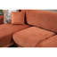Canapé-lit d'angle Cinnamon, structure en bois de hêtre et en carton, 113,0 po x 66,5 po x 33,5 po | Tissu 100% polyester, 2 coussins fixes (18,0 x 18,0 pouces) | Pieds en métal doré, design glamour moderne, confort et style combinés-1924274393-1924274395