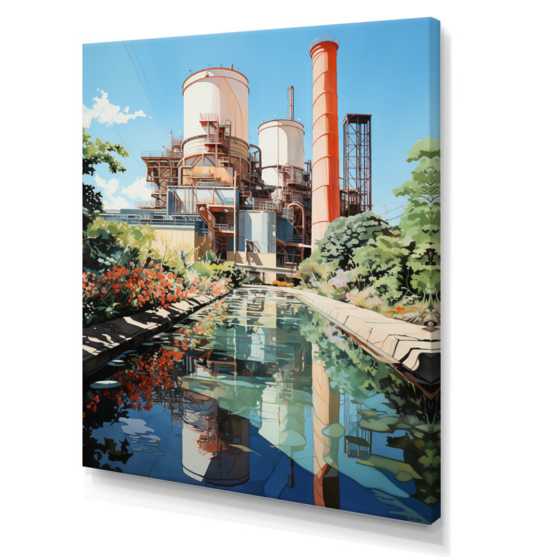 Chakka, fleurs saisonnières multicolores sur fond bleu I sur toile, H 32 po x l 16 po x P 1 po, Toile tendue