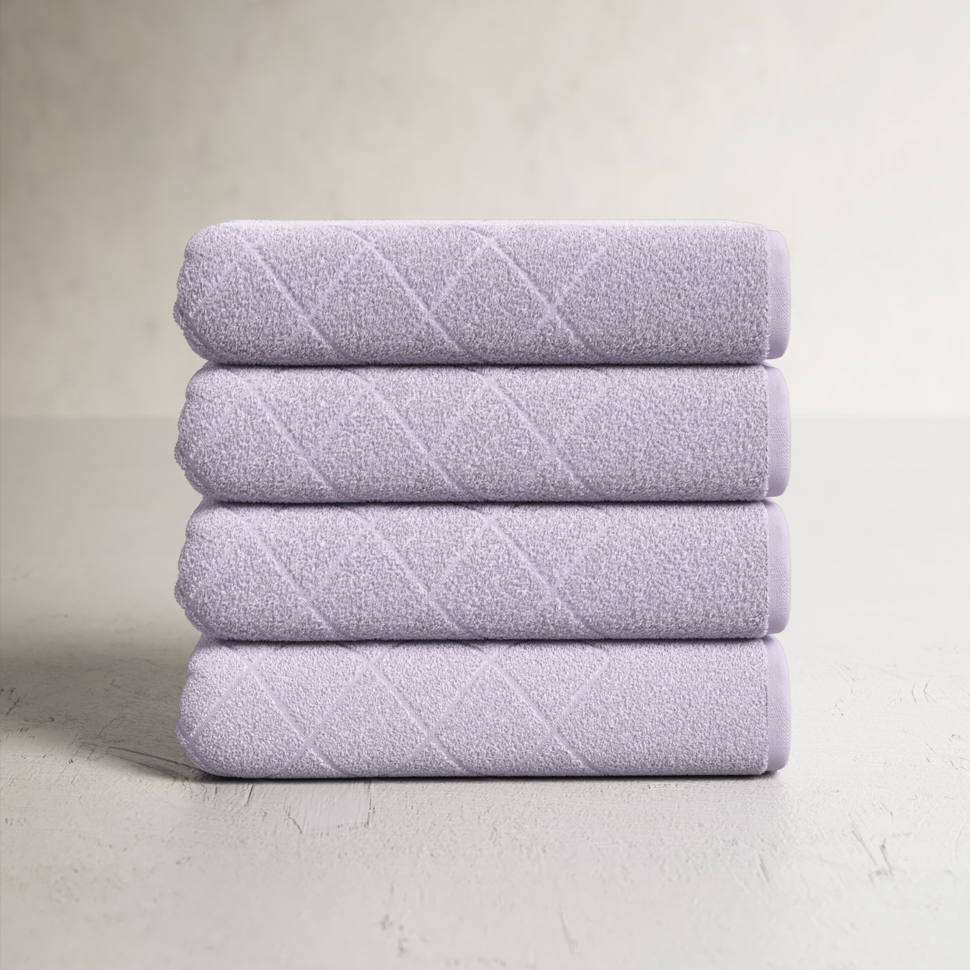 Elian Turkish Cotton Bath Towel Set, Lilac