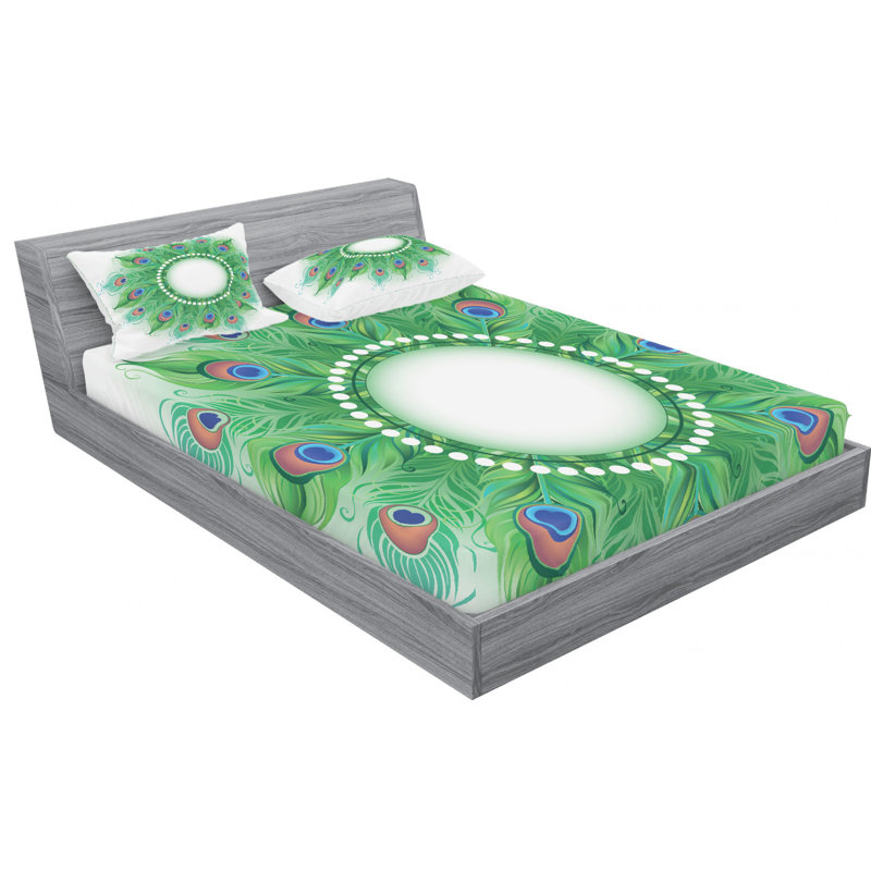 Ensemble de draps paon, Ensemble de draps pour taille de lit double