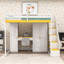 Lit mezzanine double avec coiffeuse, armoire, miroir et station de charge-27065276