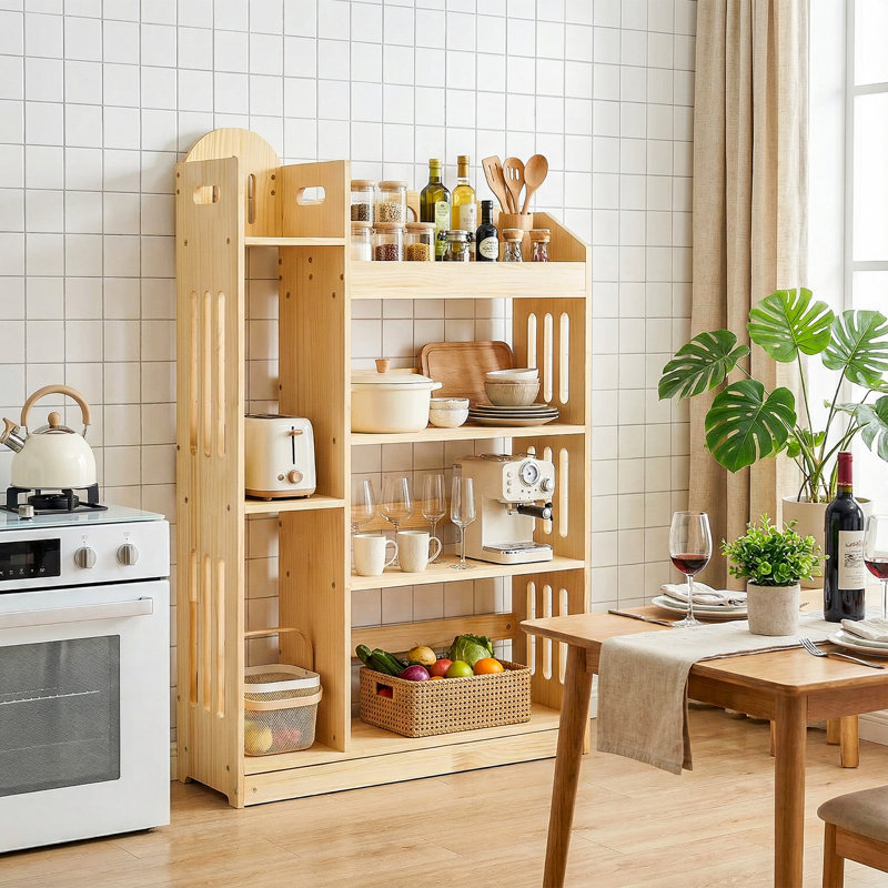 Bibliothèque 49 niveaux H 49 "x l 33", étagères de rangement autoportantes pour bureau de chambre à coucher