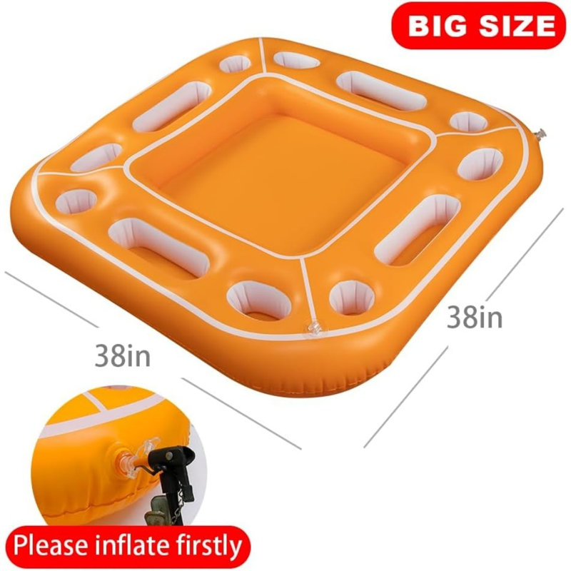 Floating Table for Pool Party, Orange
