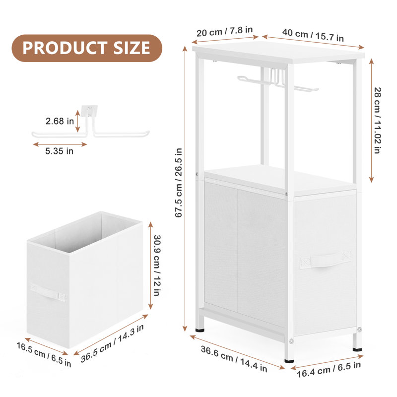 Porte-papier hygiénique blanc
