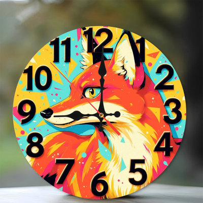 Horloge murale colorée